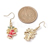 Christmas Theme Alloy Rhinestone Dangle Earrings EJEW-JE05830-04-3