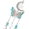Alloy Hollow Moon Butterfly Hanging Ornaments HJEW-TA00173-02-4