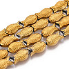 Electroplate Glass Beads Strands X1-EGLA-T025-03G-1