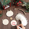 Unfinished Natural Wood Cutouts Ornaments WOOD-SP0001-17B-3