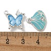 Alloy Rhinestone & Enamel Pendants PALLOY-F312-01P-3