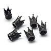 Rack Plating Brass Cubic Zirconia Beads ZIRC-S034-01B-1