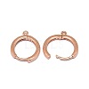 Brass Huggie Hoop Earring Findings PALLOY-F249-19RG-2