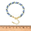Braided Round Polyester Cord Bracelet Makings FB-CBAEDA0-01G-29-3