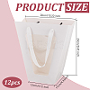 Trapezoid Paper Flower Gift Tote Bags with Plastic Visible Window ABAG-WH0045-25C-2