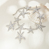 Starfish Iron Link Chain Necklaces & Stud Earrings Sets FS-WG81930-02-1