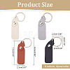 BENECREAT 16Pcs 4 Colors PU Leather Keychain KEYC-BC0001-11-2