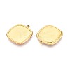 304 Stainless Steel Pendant Cabochon Settings STAS-T067-14G-2