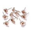 Ion Plating(IP) 304 Stainless Steel Stud Earring Settings LS-STAS-I161-01A-RG-1