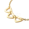 Heart Alloy Enamel Charm Bracelet for Valentine's Day BJEW-JB06656-02-4
