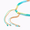 Segment Dyed Polyester Thread Braided Bead Bracelet Making AJEW-JB00918-04-3