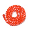 Opaque Solid Color Electroplate Glass Beads Strands GLAA-F029-P4mm-C03-2