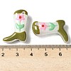 Painted Glass Beads Enamel Beads X1-BLOW-D300-01G-3