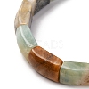 Natural Flower Amazonite Bead Stretch Bracelets for Women Men BJEW-C097-02A-11-2