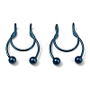 304 Stainless Steel Clip on Nose Rings AJEW-P109-01BL-1