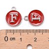 Platinum Plated Alloy Enamel Charms ENAM-S118-03F-P-3