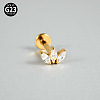 G23 Titanium Micro Pave Cubic Zirconia Cartilage Earrings WG0CACB-04-1