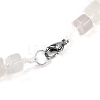 Natural White Agate Hexagon Prism Graduated Beaded Necklaces for Women Men NJEW-K388-03S-3