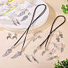 16Pcs 8 Style Alloy Cord End PALLOY-PJ00001-7
