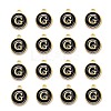 Golden Plated Alloy Charms LS-ENAM-S118-02G-2