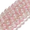 Spray Painted Crackle Glass Beads Strands CCG-Q002-10mm-01-1