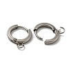 Tarnish Resistant 201 Stainless Steel Huggie Hoop Earrings Findings STAS-A167-01F-P-2