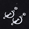 201 Stainless Steel Kitten Dangle Stud Earrings X-EJEW-T008-JN741-2