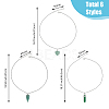FIBLOOM 6Pcs 6 Styles Natural Rose Quartz & Green Aventurine Pendant Necklaces Set with Alloy Chains NJEW-FI0001-13-2