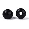 Spray Painted Round Natural Schima Wood Beads WOOD-A018-6mm-03-2