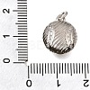 Brass Micro Pave Clear Cubic Zirconia Charms CU-CBAEEA8-27P-3