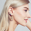 ANATTASOUL 6Pcs 6 Style Flower & Square & Star & Moon Cubic Zirconia Stud Earrings EJEW-AN0003-31-4