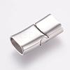 Tarnish Resistant 304 Stainless Steel Magnetic Clasps with Glue-in Ends STAS-G136-05P-2