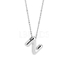 1pc Brass Chain with Alloy Letter Pendants Necklaces NJEW-LP0001-41Z-P-1