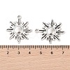 Tibetan Style Alloy Sun Pendants TIBEP-S291-12-RS-3