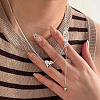 6Pcs Stainless Steel Spring Gate Rings STAS-BBC0008-34B-5