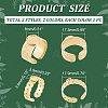 4Pcs 4 Styles 304 Stainless Steel Open Cuff Ring Findings STAS-UN0057-71-4