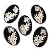 Opaque Flower Pattern Acrylic Pendants BACR-D001-01I-2