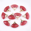Electroplate Natural Mixed Stone Pendants G-T112-04-M-2
