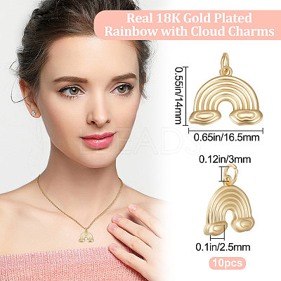 10Pcs Rack Plating Brass Pendants KK-BBC0005-62-1