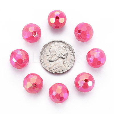 Opaque Acrylic Beads TACR-S154-10F-02-1