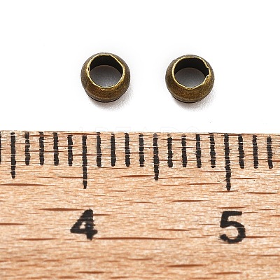 Brass Crimp Beads KK-S509-01AB-01-1