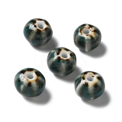 Vintage Porcelain Pumpkin Beads PORC-L080-H02-1