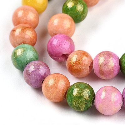 Natural Mashan Jade Beads Strands G-A255-A01-02C-1