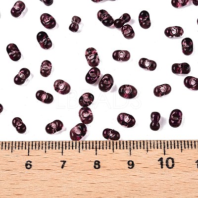 Picasso Spray Painted Glass Seed Beads SEED-T006-04-22-1