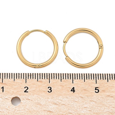 Ion Plating(IP) 304 Stainless Steel Huggie Hoop Earrings EJEW-F111A-19mm-G-1