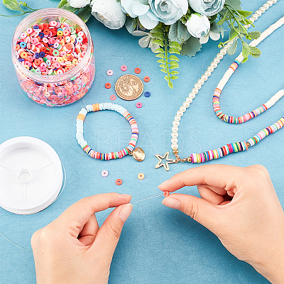 Handmade Polymer Clay Beads CLAY-FH0001-01C-M-1