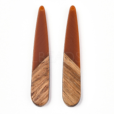 Resin & Walnut Wood Pendants X-RESI-S358-40Q-1