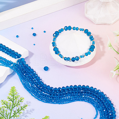 6 Strands 6 Styles Glass Beads Strands EGLA-TADJ0001-05C-1