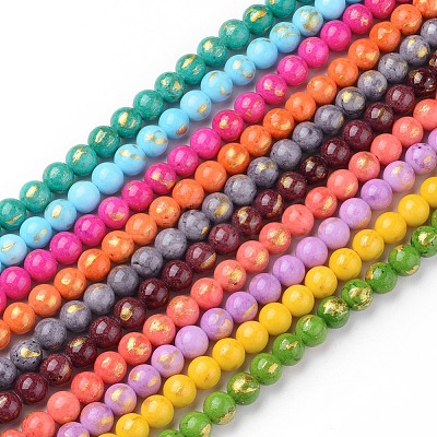 Natural Mashan Jade Beads Strands G-F670-A01-8mm-1