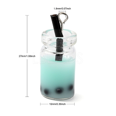 Glass Bottle Pendants CRES-N017-03D-1
